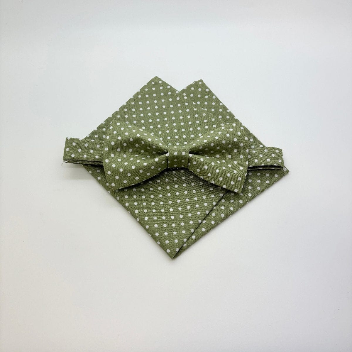Sage Spot Bow Tie - Bow Ties - Pre-Tied Bow Tie & Pocket Square - Save £1.00 