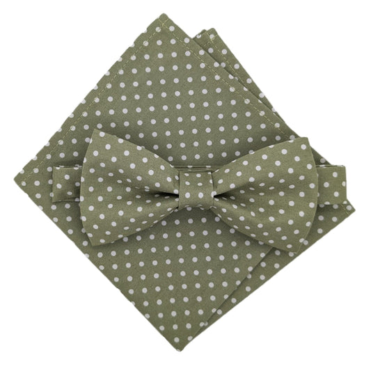 Sage Spot Bow Tie - Bow Ties - Pre-Tied Yes 