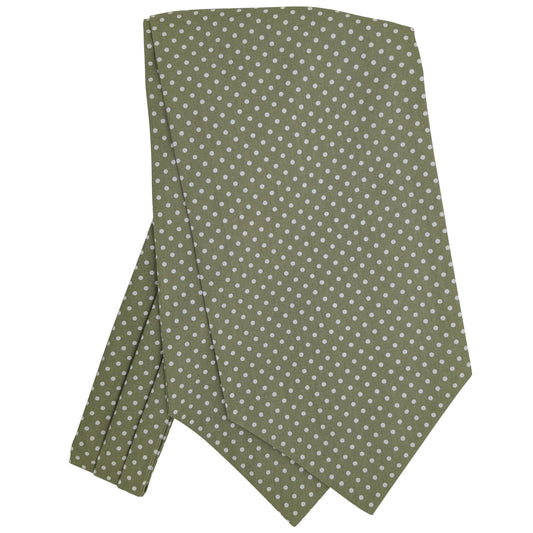 Sage Spot Cotton Cravat - Cravats - 