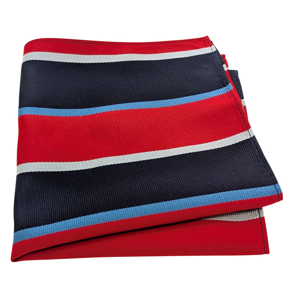 Scarlet Stripe Pocket Square - Wedding Pocket Square - 