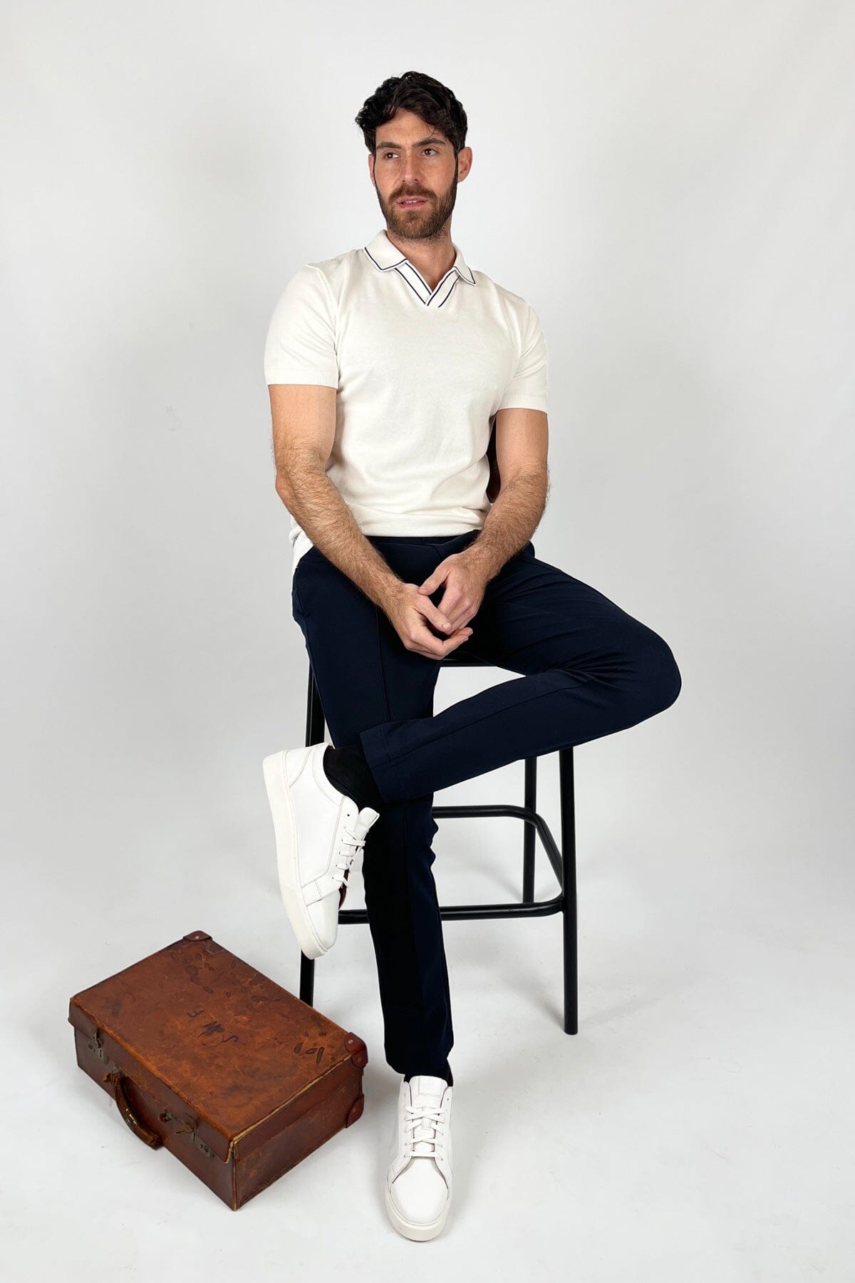 Seppi Ecru Polo Shirt - Polo Shirts - 