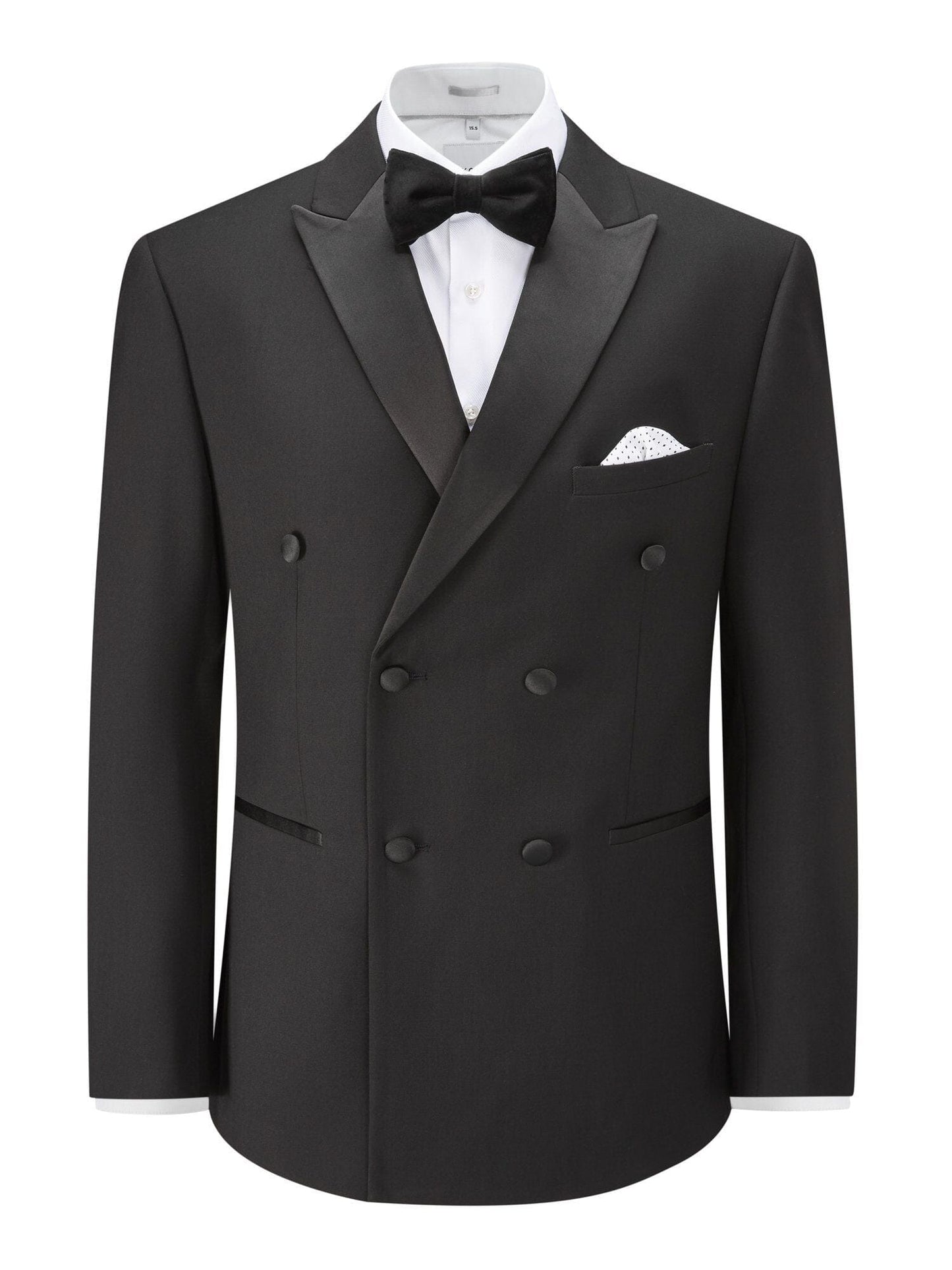 Sinatra Double Breasted Black Dinner Jacket - STOCK CLEARANCE - Blazers & Jackets Sale - 