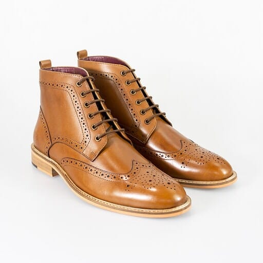 Tan Leather Boots - STOCK CLEARANCE - Shoes Sale - 