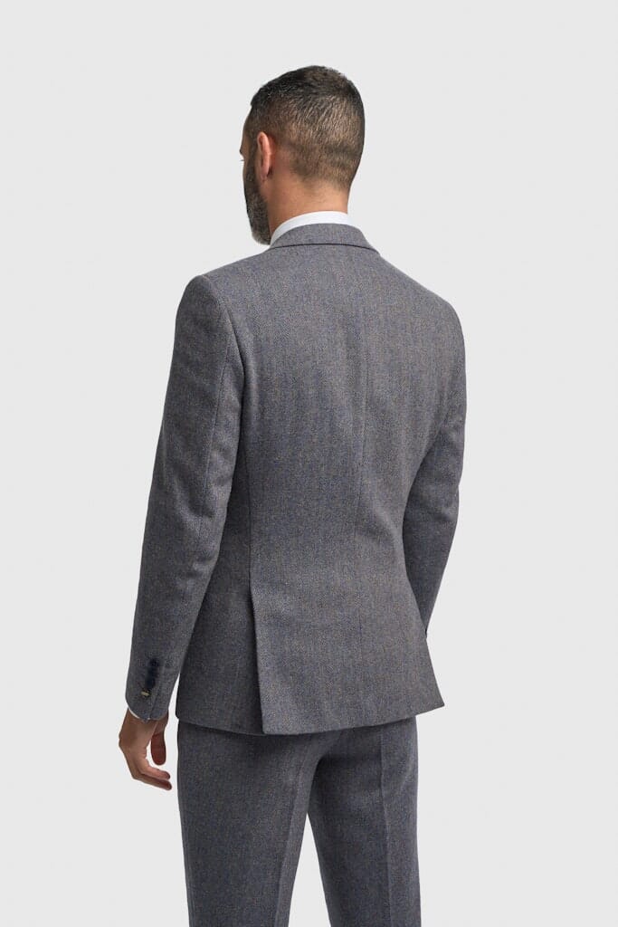 Thomas Grey Herringbone Jacket - Blazers & Jackets - 