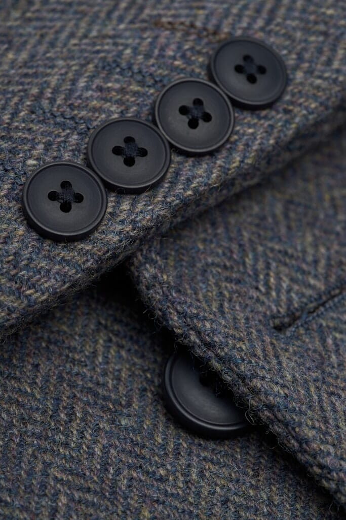 Thomas Grey Herringbone Jacket - Blazers & Jackets - 