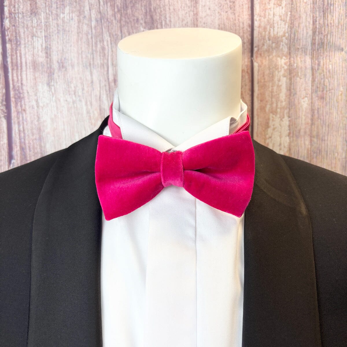 Velvet Bow Tie - Bow Ties - Magenta 