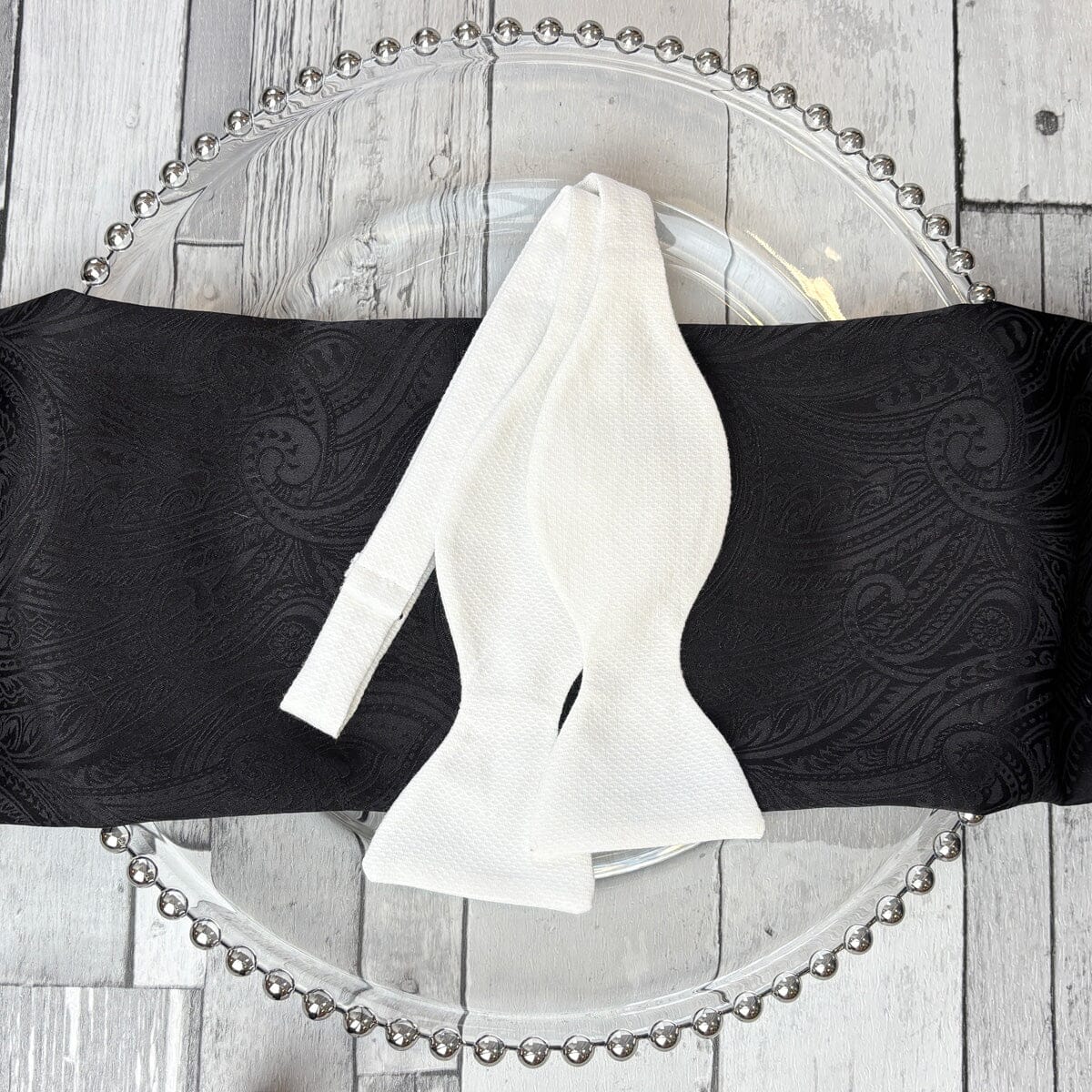 White Marcella Bow Tie - Bow Ties - 