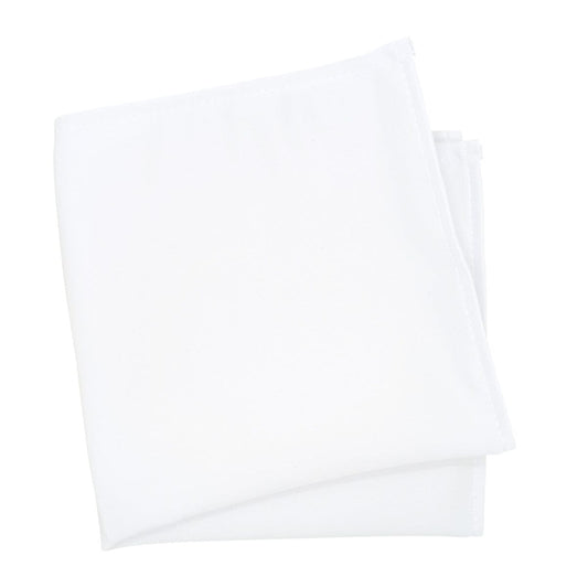 White Satin Pocket Square - Handkerchiefs - 