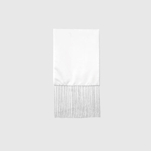 White Silk Dress Scarf - Scarves - 