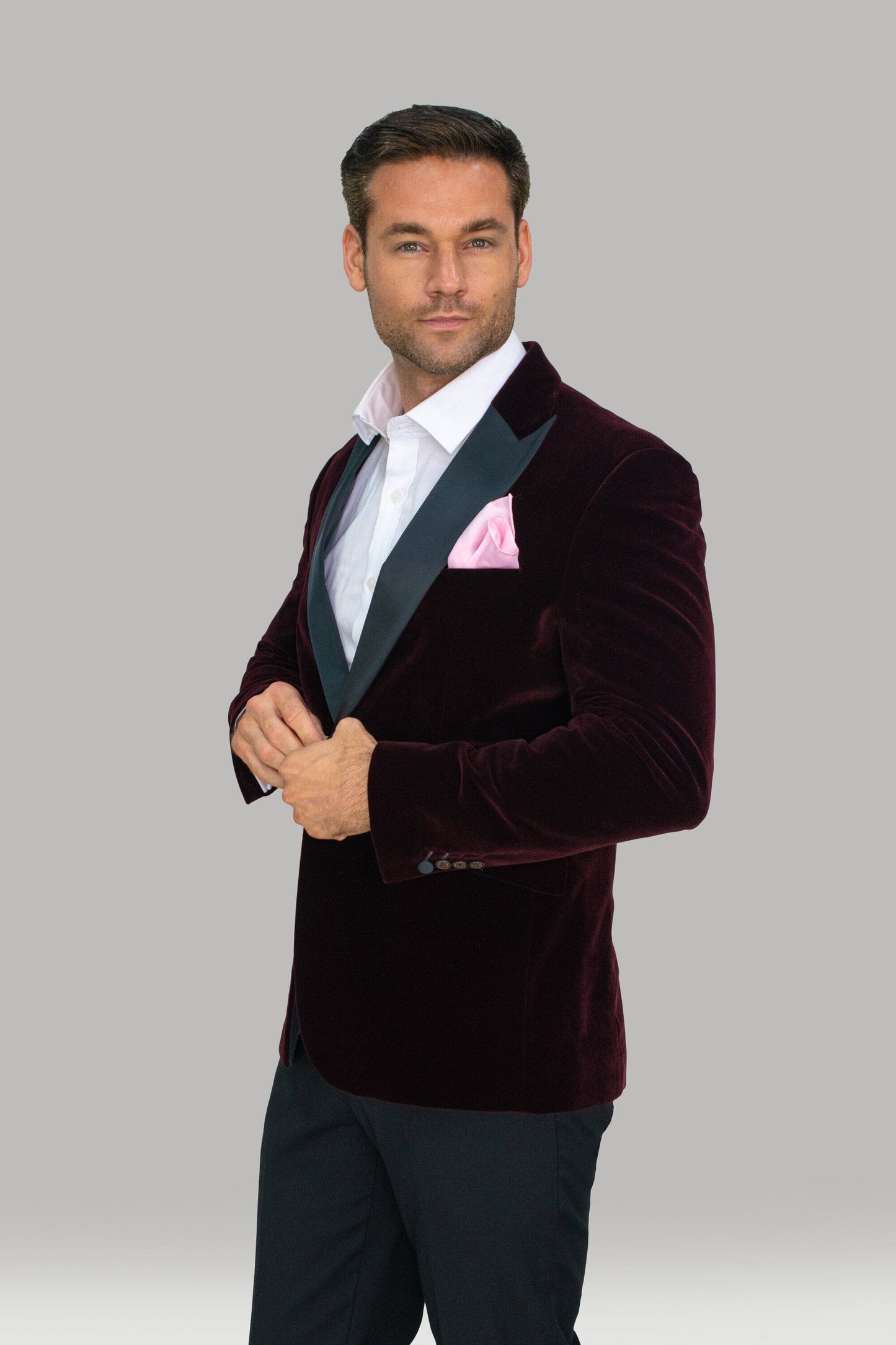 Wine Velvet Blazer - STOCK CLEARANCE - Blazers & Jackets Sale - 