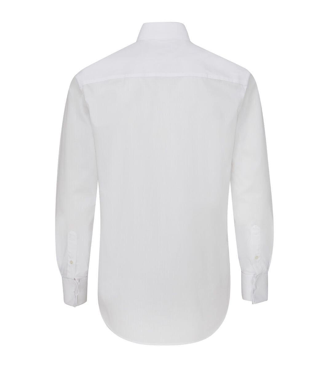 Wing Collar Pleated White Dress Shirt - Shirts - - THREADPEPPER