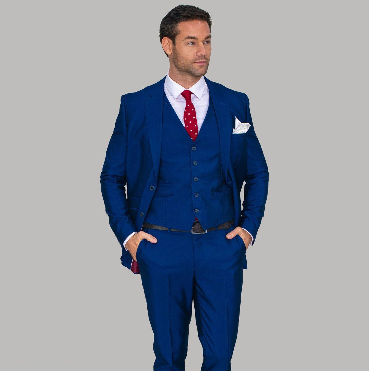 Plain Blue Blazer - STOCK CLEARANCE - Clearance Jackets - - THREADPEPPER