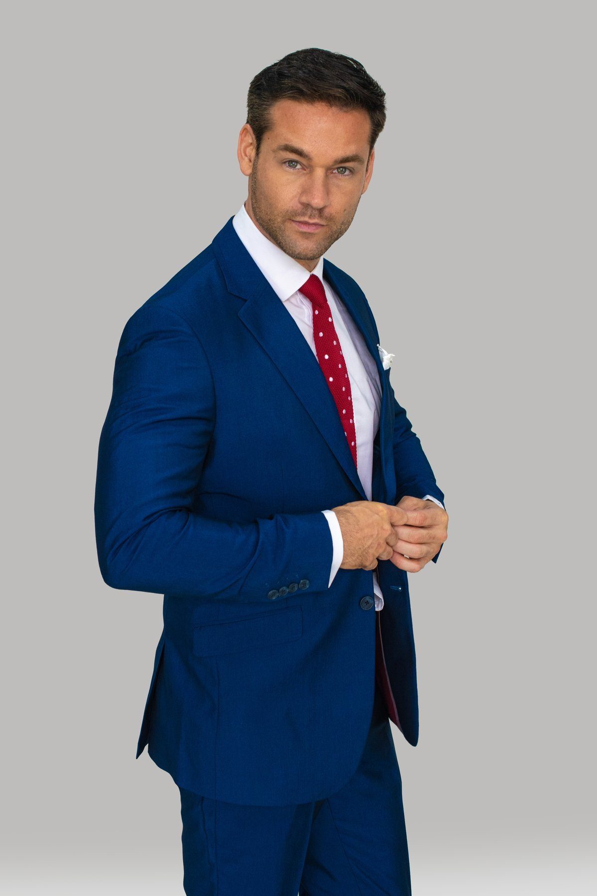 Plain Blue Blazer - STOCK CLEARANCE - Clearance Jackets - - THREADPEPPER