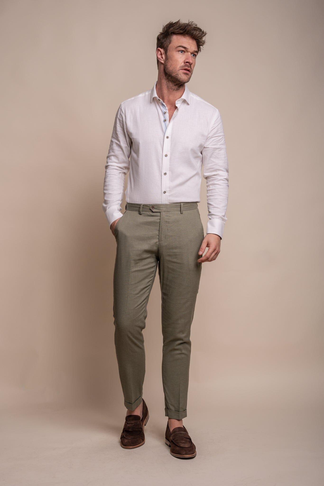 Alvari Sage Linen Trousers - Trousers - - THREADPEPPER