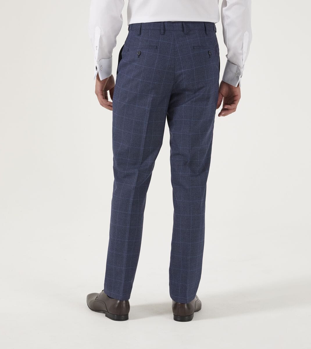 Anello Blue Prince Of Wales Check Trousers - Trousers - - THREADPEPPER
