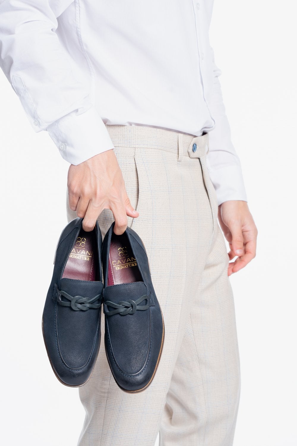 Arlington Navy Loafers - Shoes - - THREADPEPPER