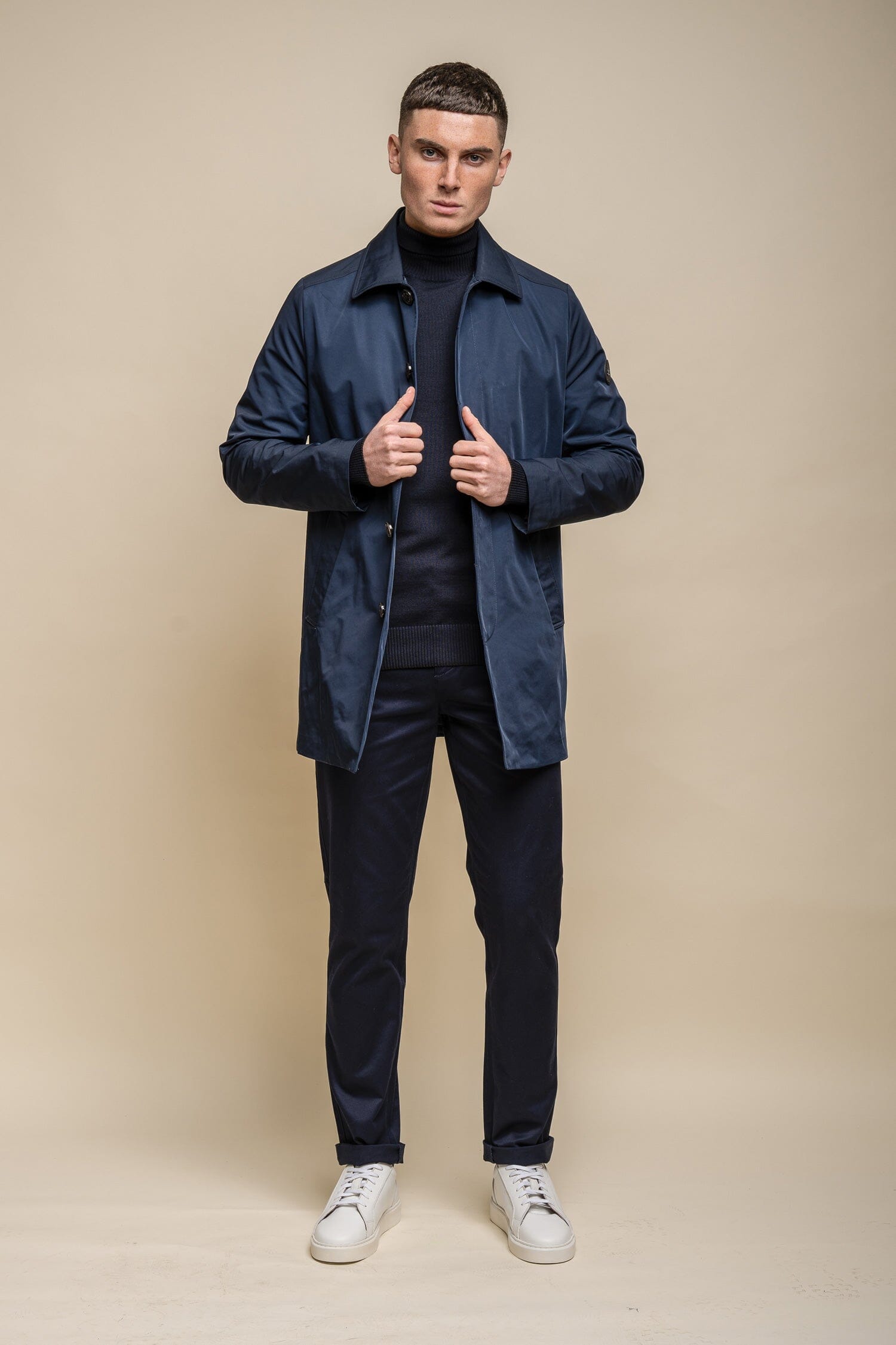 Barracuda Navy Coat - Coats - - THREADPEPPER