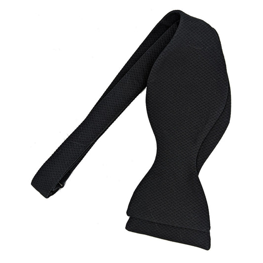 Black Marcella Self-Tie Bow Tie - Bow Ties - - THREADPEPPER