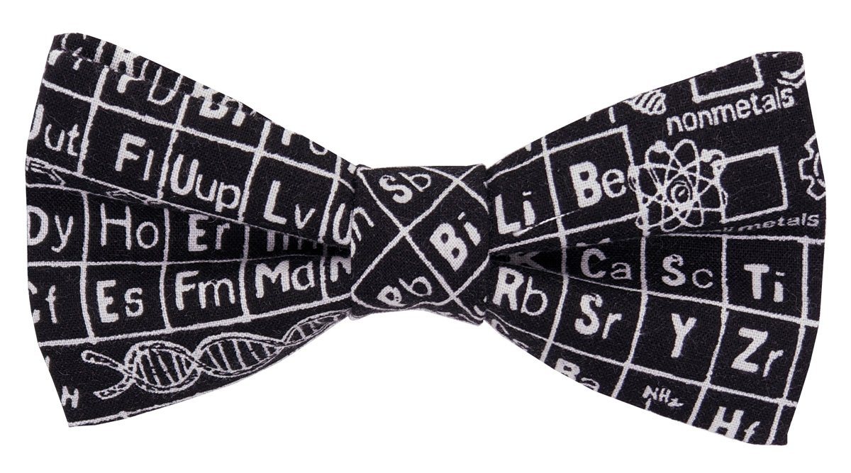 Black Periodic Table Bow Tie - Bow Ties - Ready-Tied - THREADPEPPER