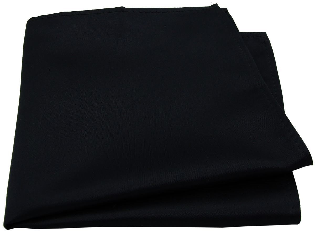 Black Pocket Square - Handkerchiefs - - THREADPEPPER