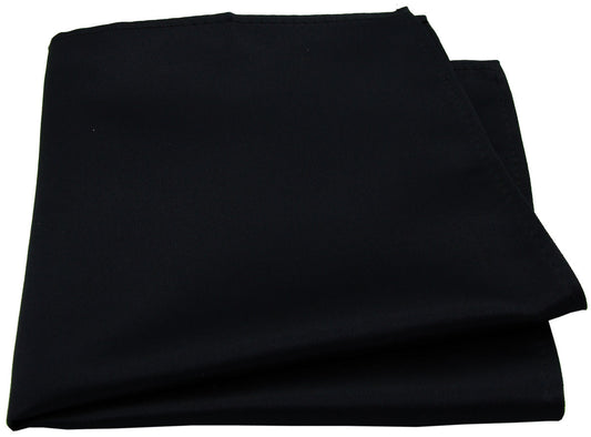 Black Pocket Square - Handkerchiefs - - THREADPEPPER