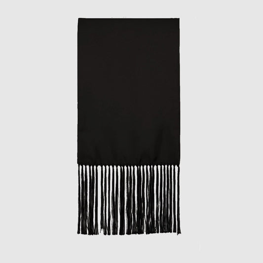 Black Silk Dress Scarf - Scarves - - THREADPEPPER