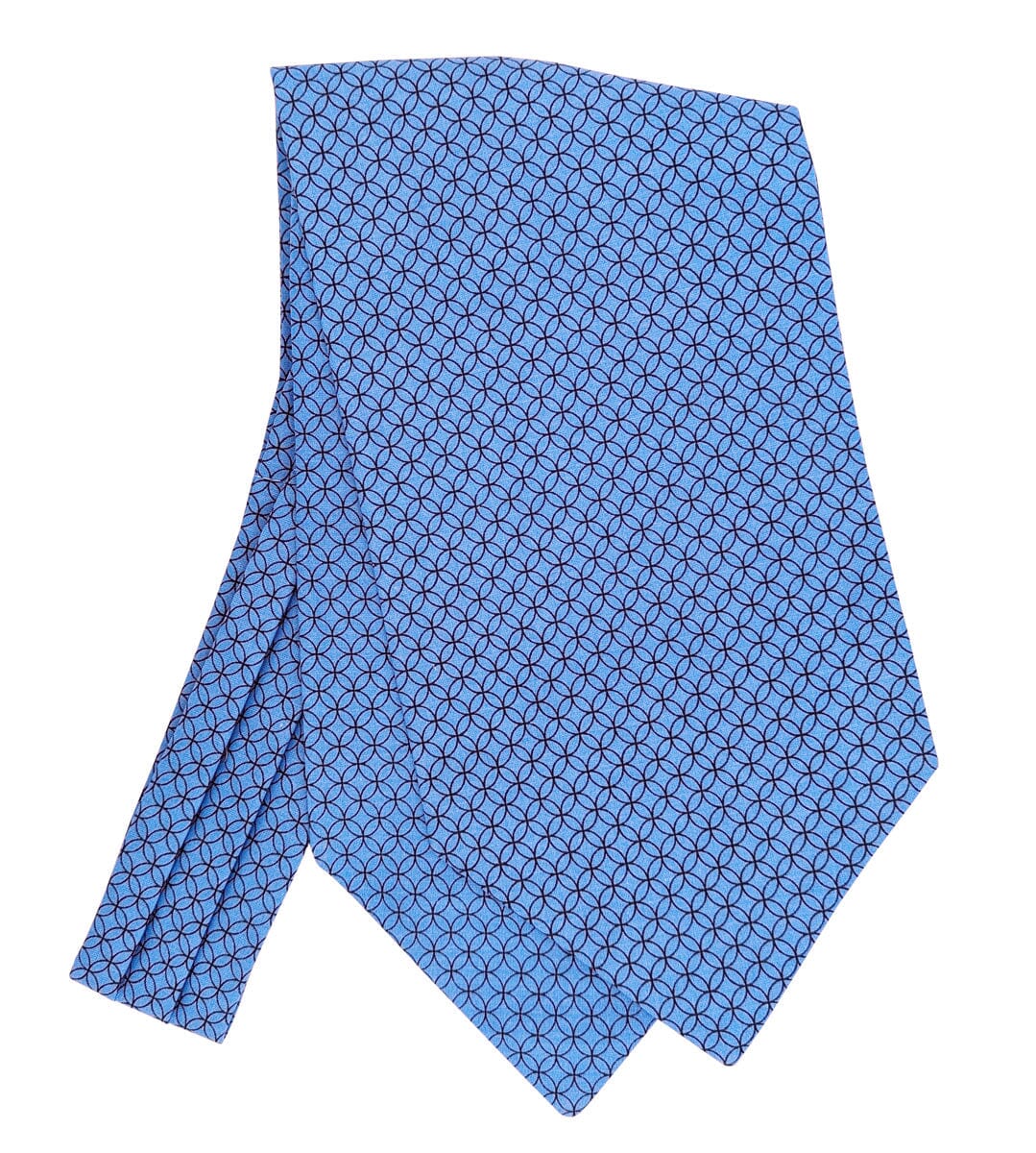 Blue Chain Circles Cotton Cravat - Cravats - - THREADPEPPER