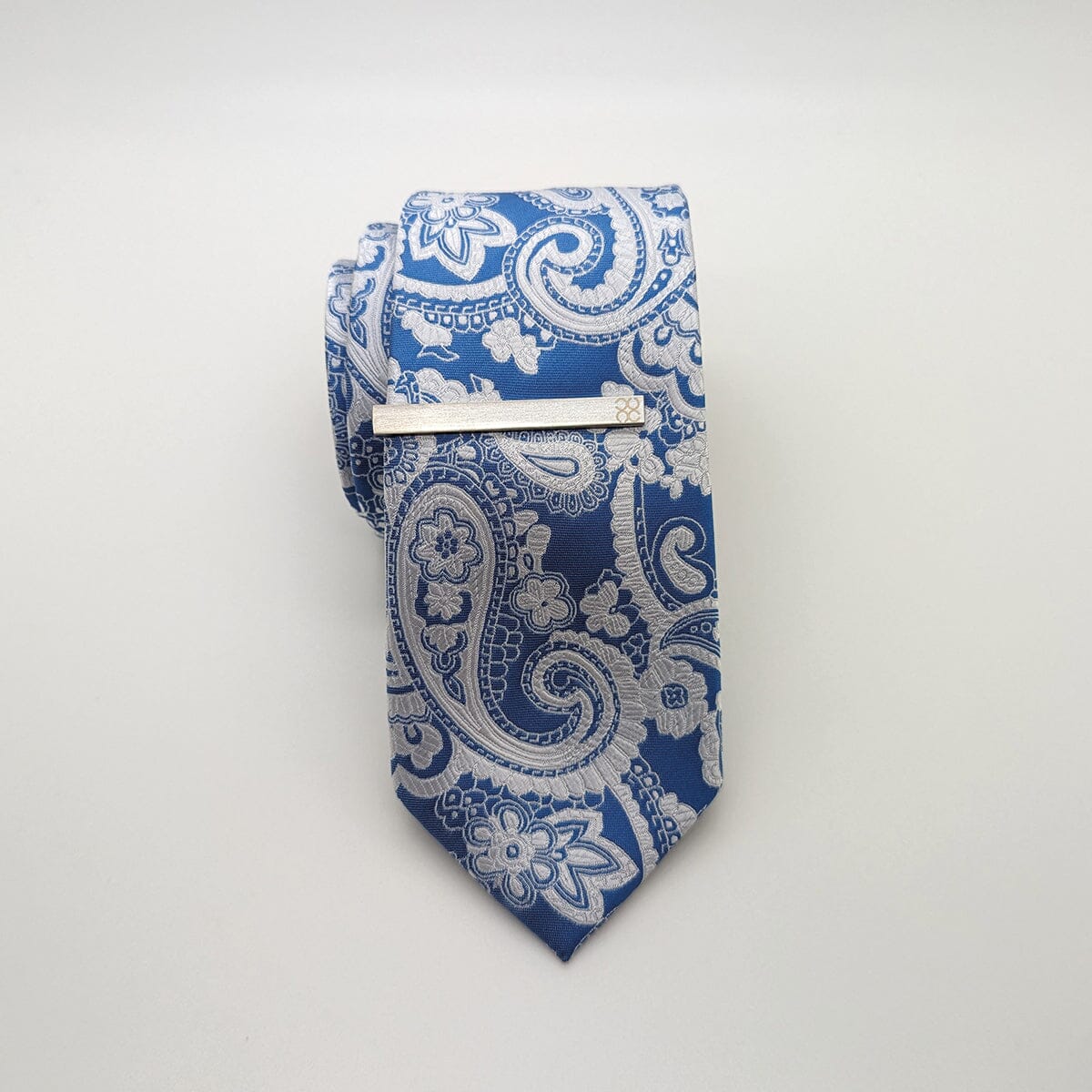 Blue & White Paisley Tie Set - Ties - - THREADPEPPER