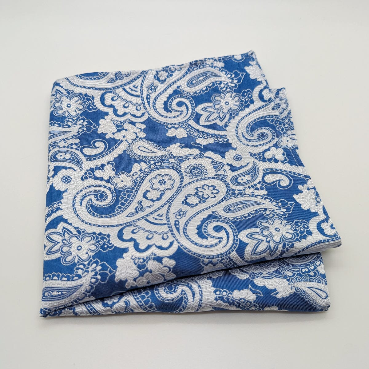 Blue & White Paisley Tie Set - Ties - - THREADPEPPER