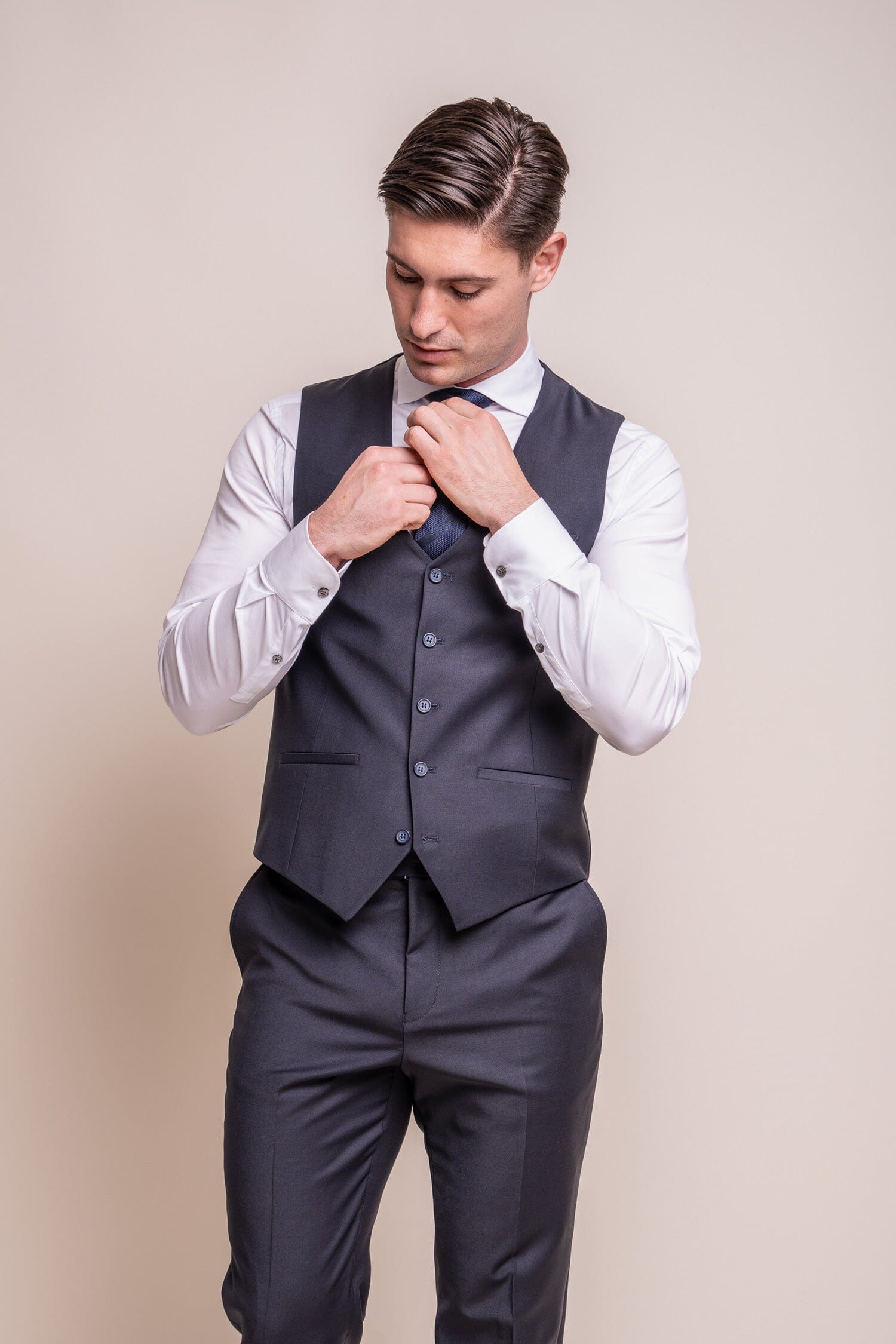 Bond Midnight Blue Waistcoat - Waistcoats - - THREADPEPPER