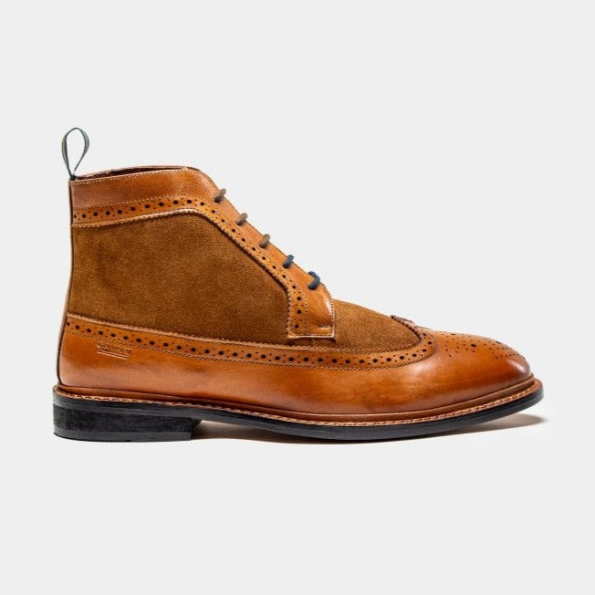 Bosworth Tan Brogue Boots - Boots - 7 - THREADPEPPER