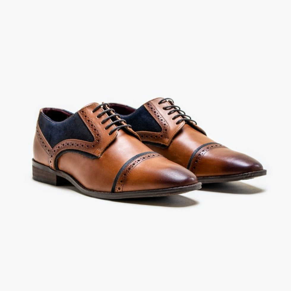 Braga Tan Brogue Shoes - Shoes - - THREADPEPPER