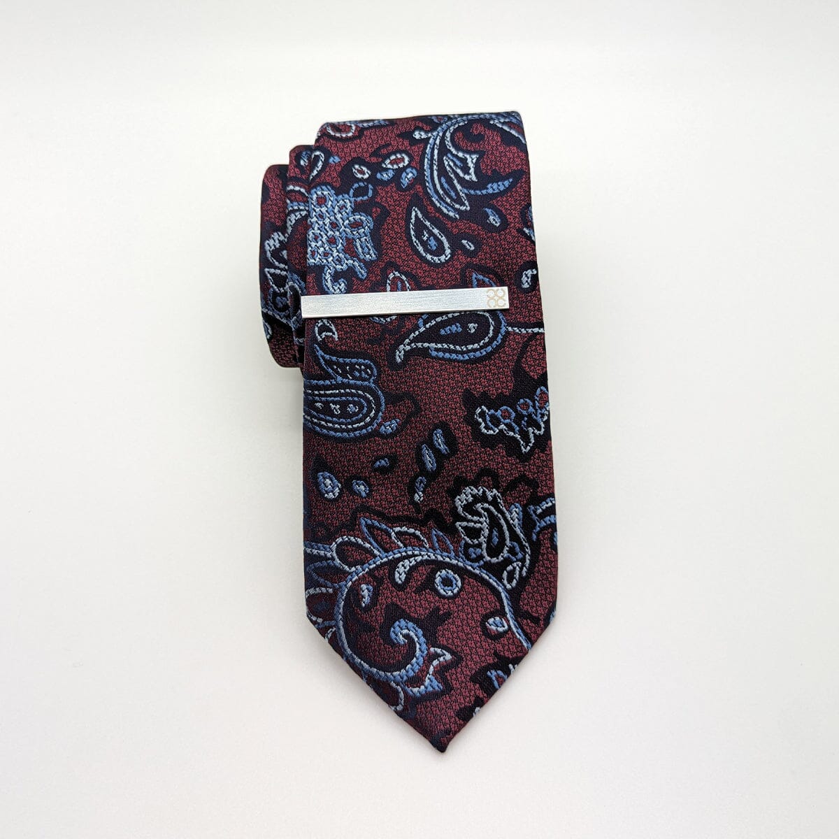 Burgundy Paisley Tie Set - Ties - - THREADPEPPER