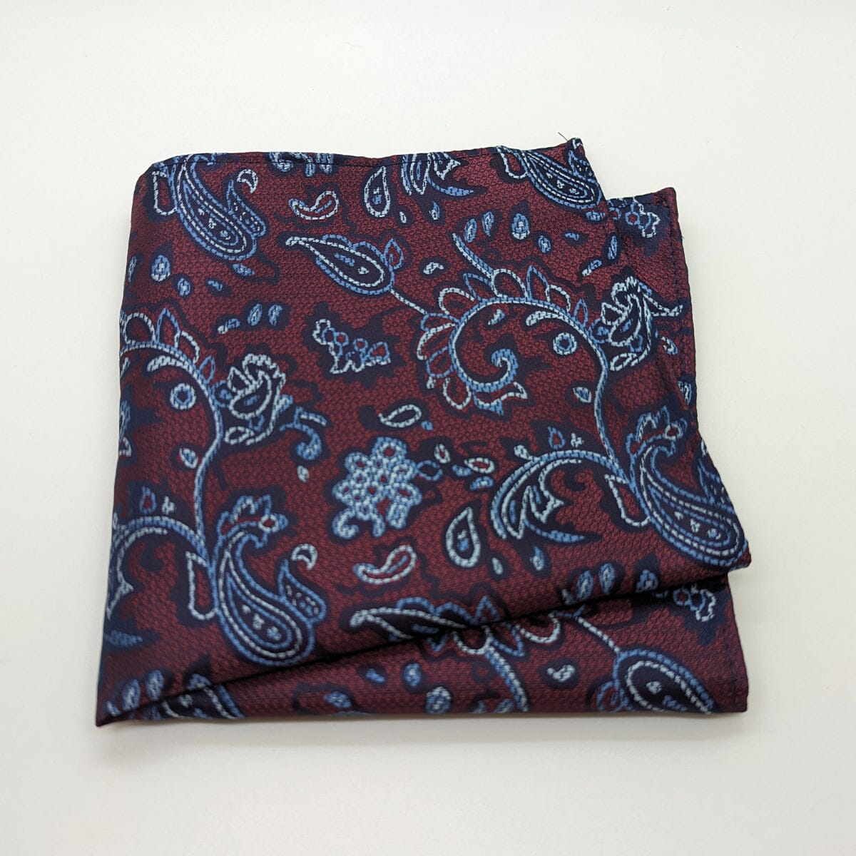 Burgundy Paisley Tie Set - Ties - - THREADPEPPER