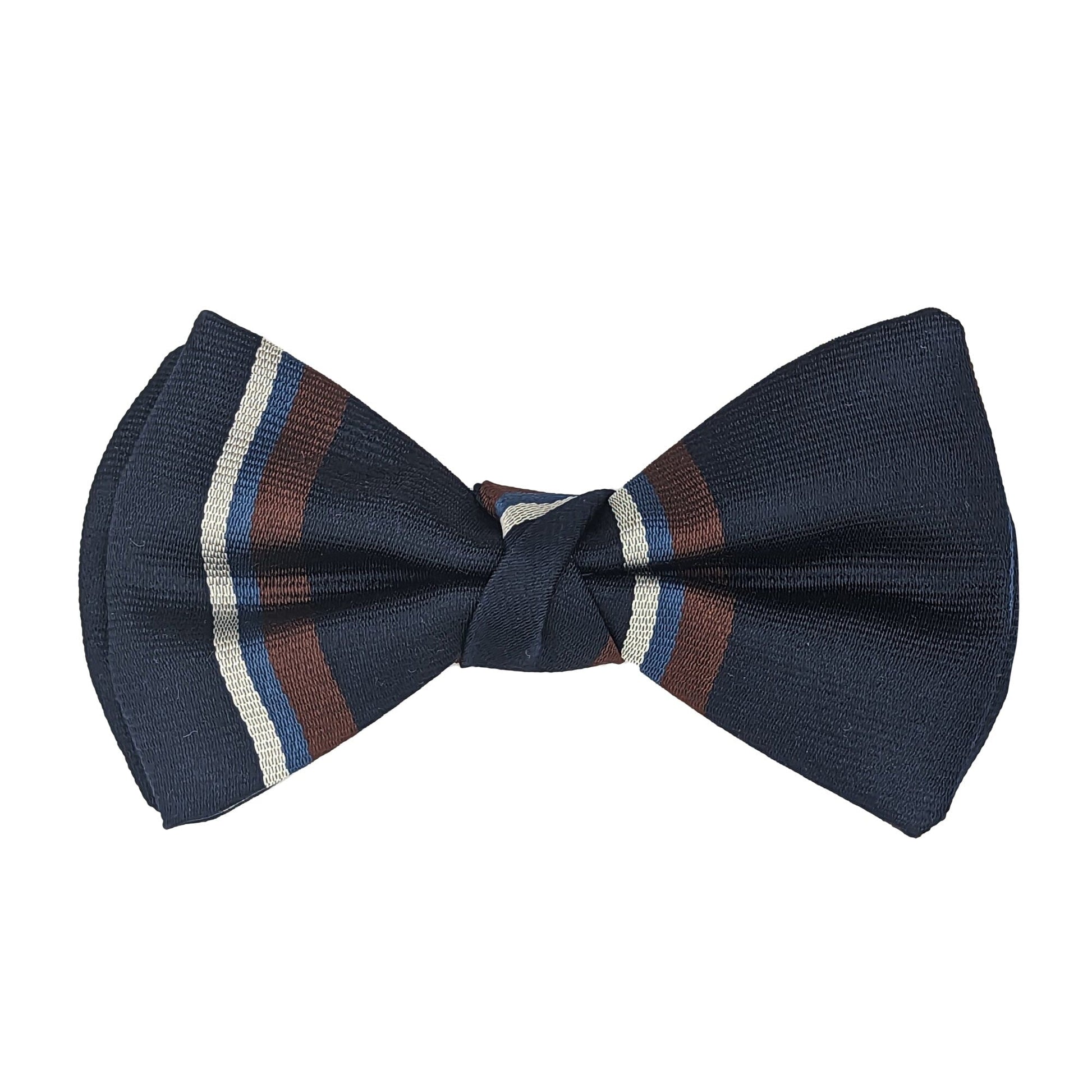 Byrd Stripe Silk Bow Tie - Bow Ties - Ready-Tied - THREADPEPPER