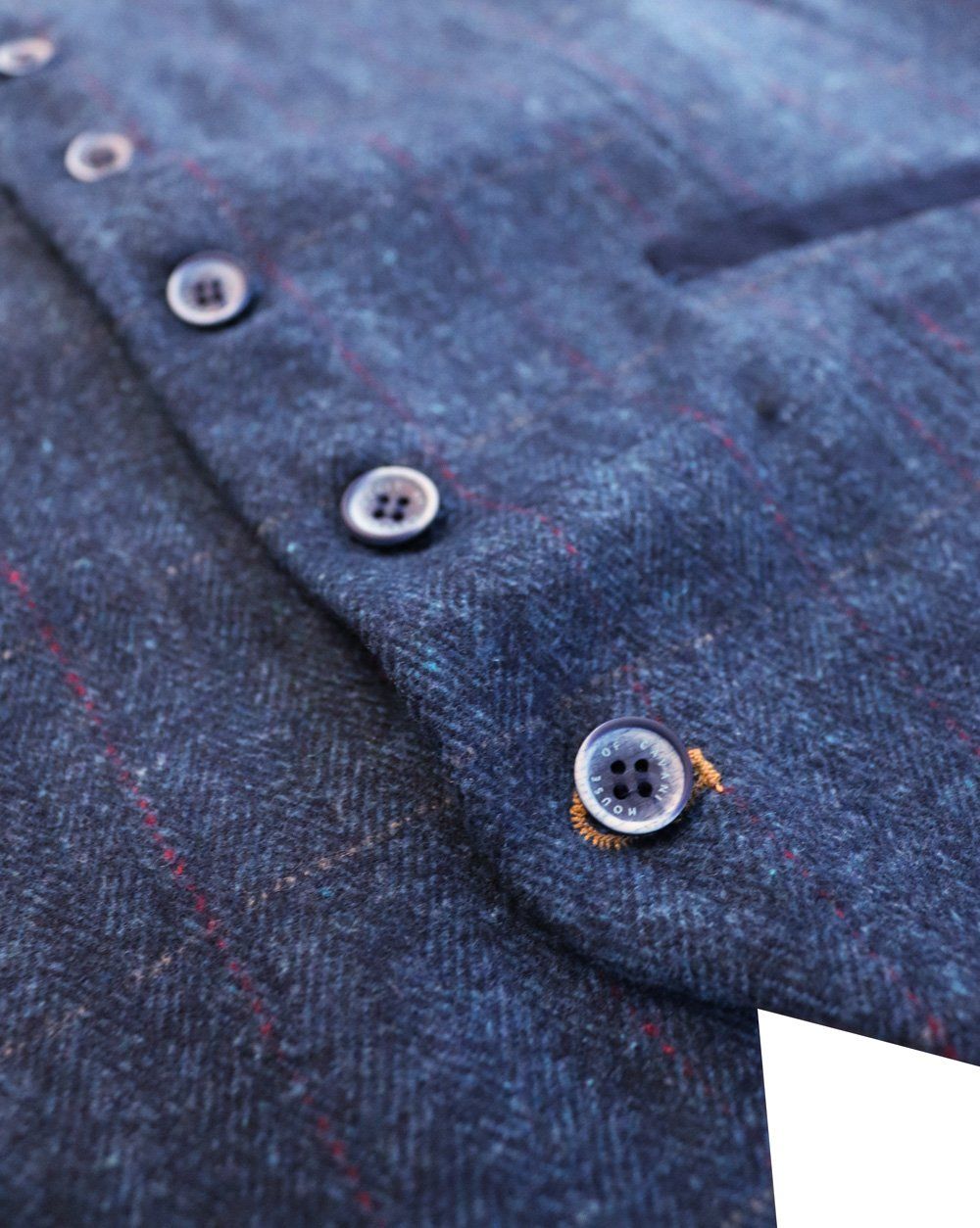 Blue Tweed Waistcoat - STOCK CLEARANCE - Waistcoats - - THREADPEPPER