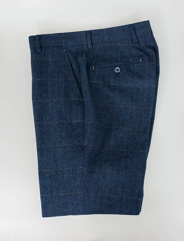Blue Tweed Trousers - STOCK CLEARANCE - Trousers - - THREADPEPPER