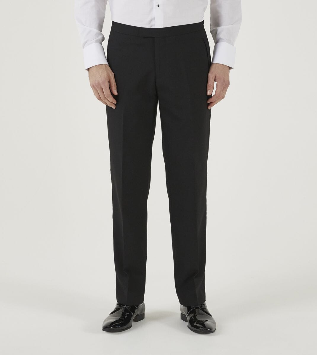 Cavendish Black Dinner Suit Trousers - Trousers - 30R - THREADPEPPER