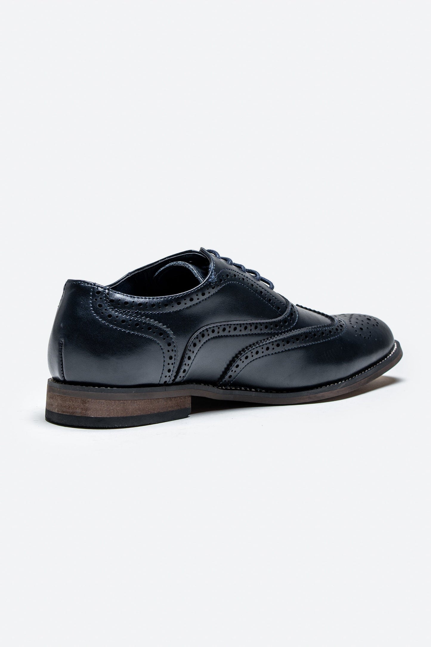 Clark Navy Brogue Shoes - OOS - 2/8/23 - Shoes - - THREADPEPPER