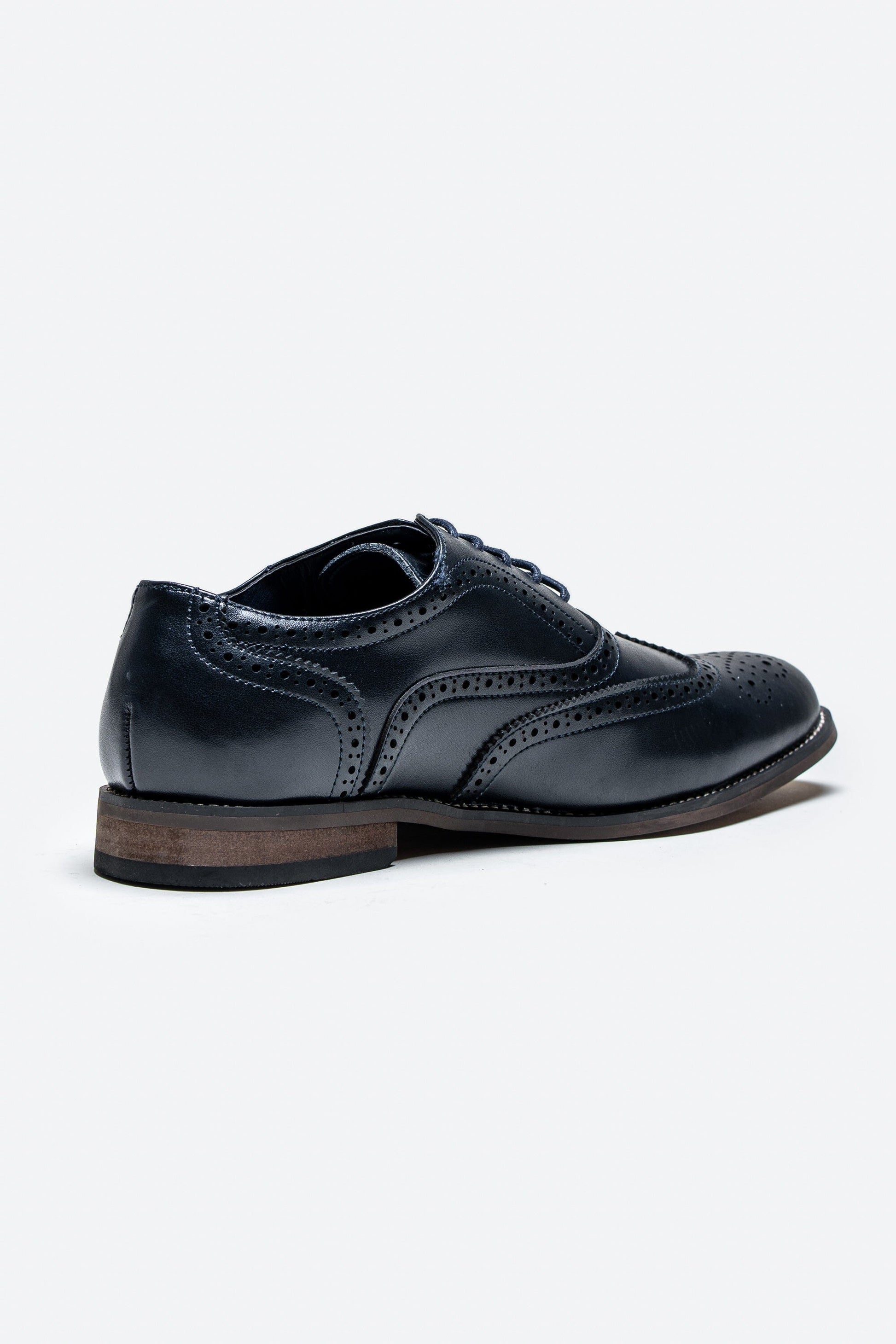 Clark Navy Brogue Shoes - OOS - 2/8/23 - Shoes - - THREADPEPPER