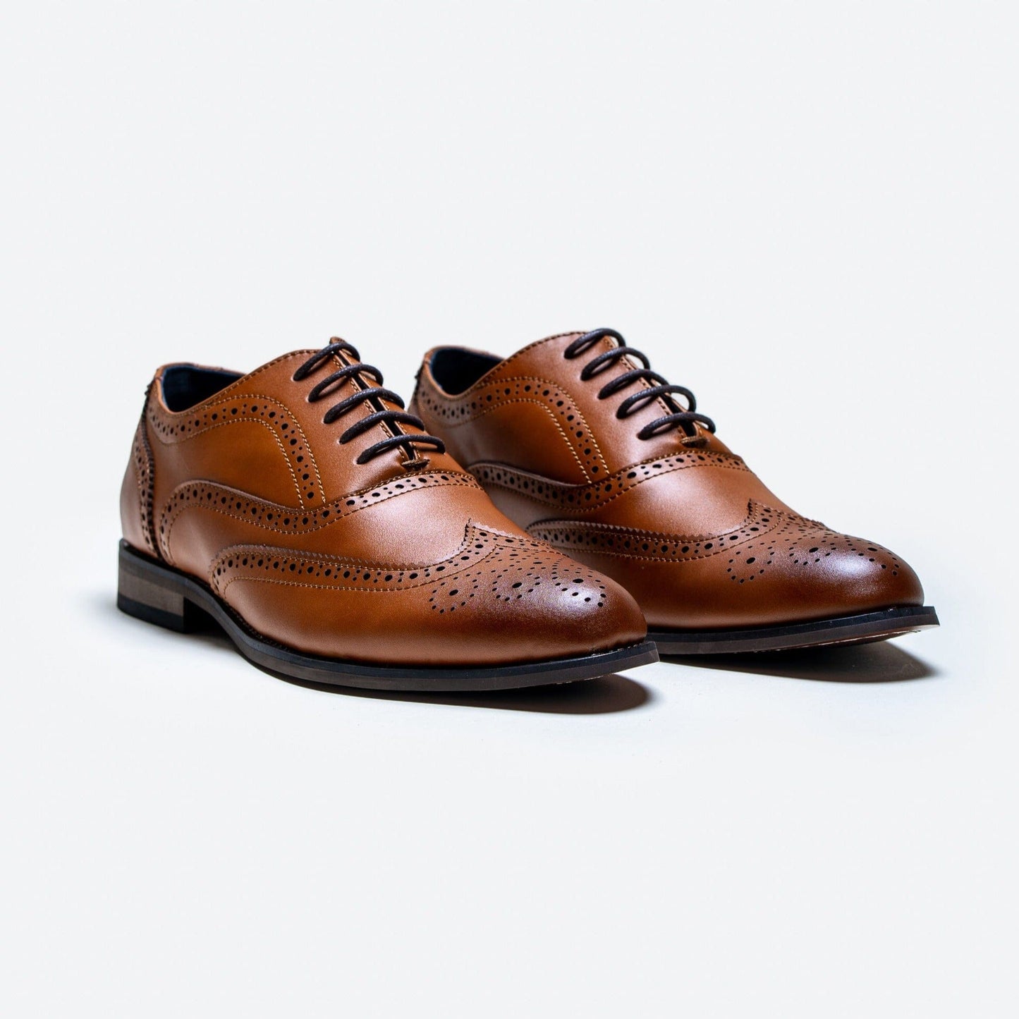 Clark Tan Brogue Shoes - OOS - 2/8/23 - Shoes - - THREADPEPPER