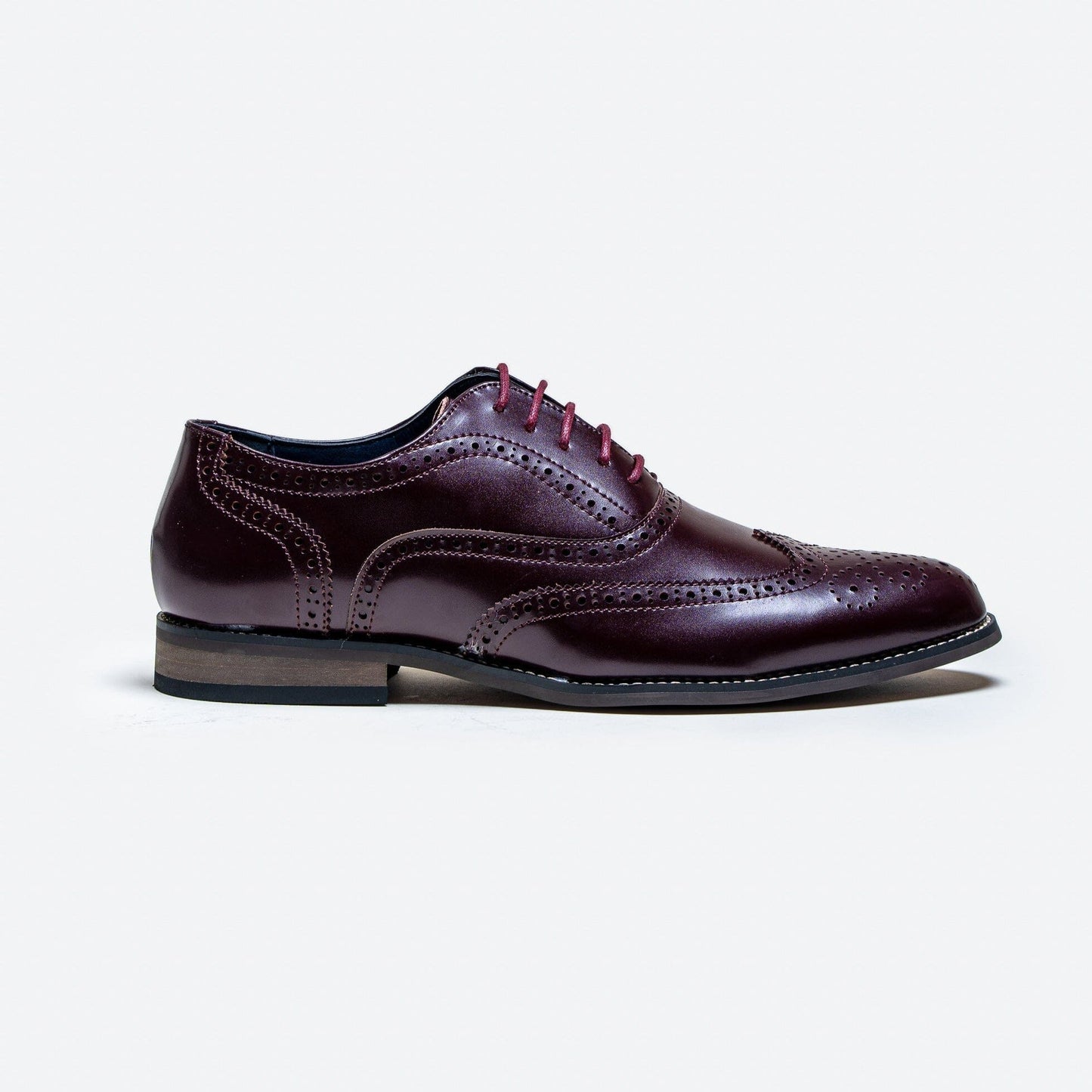 Clark Wine Brogue Shoes - Shoes - 7 - THREADPEPPER