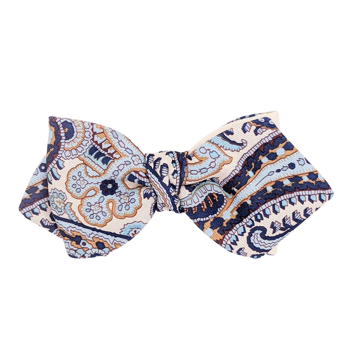 Coastal Paisley Diamond Point Ready-Tied Bow Tie - Bow Ties - - THREADPEPPER