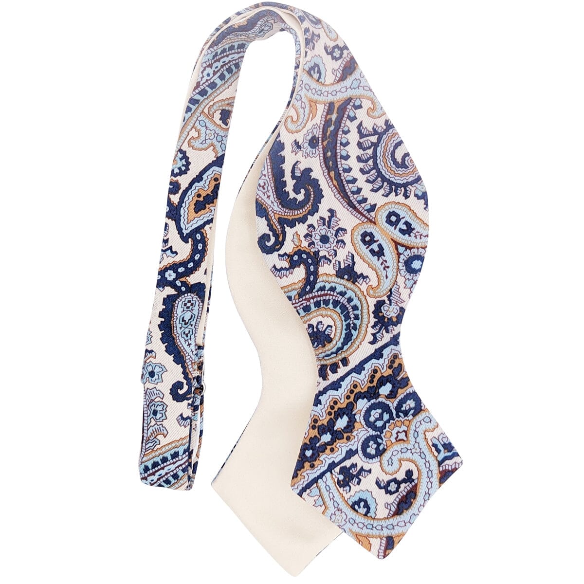 Coastal Paisley Diamond Point Self-Tie Bow Tie - Bow Ties - - THREADPEPPER
