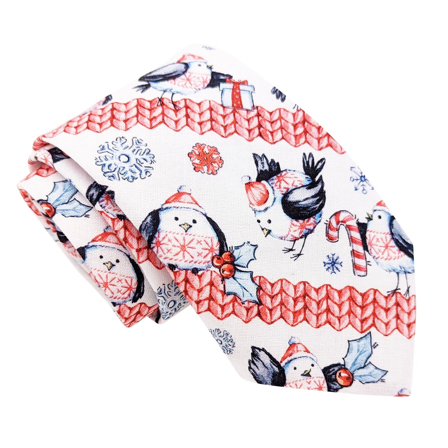 Cosy Robin Christmas Tie - Ties - - THREADPEPPER