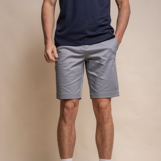 Dakota Arctic Blue Chino Shorts - Shorts - - THREADPEPPER