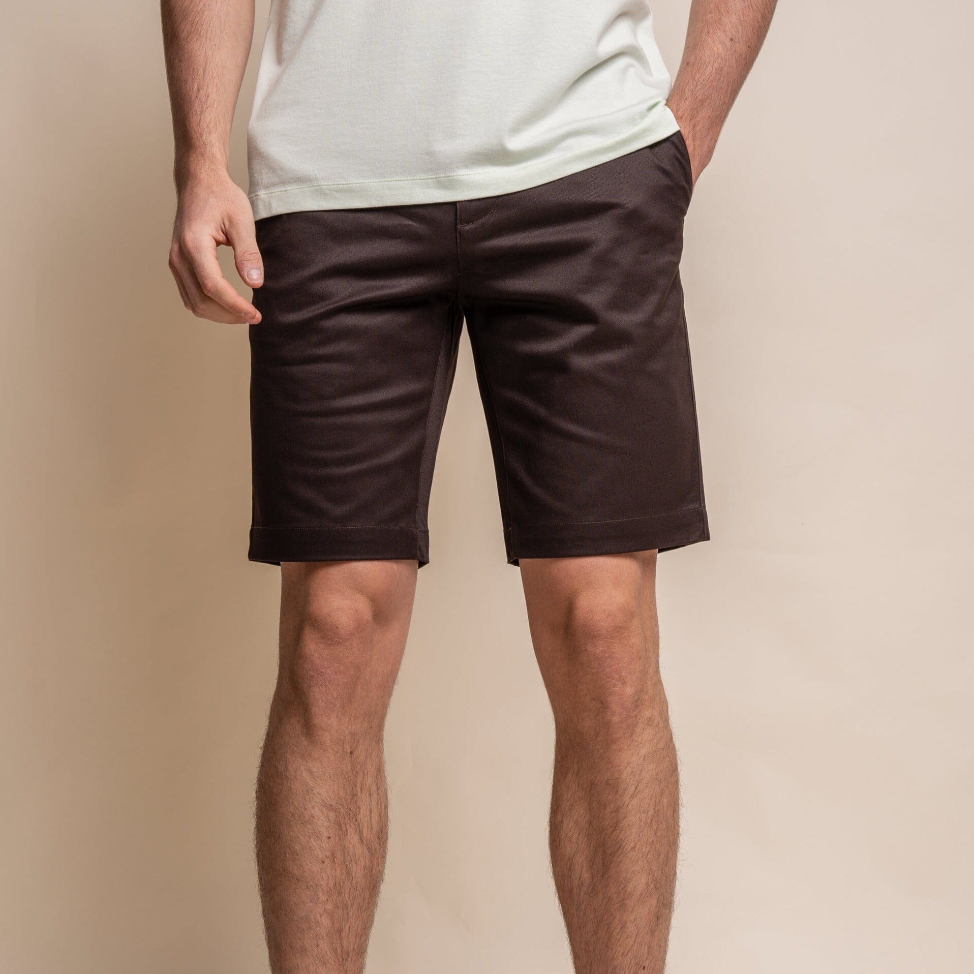 Dakota Chocolate Chino Shorts - Shorts - 28R - THREADPEPPER