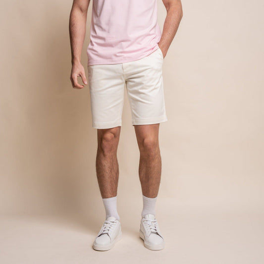 Dakota Ecru Chino Shorts - Shorts - 28R - THREADPEPPER