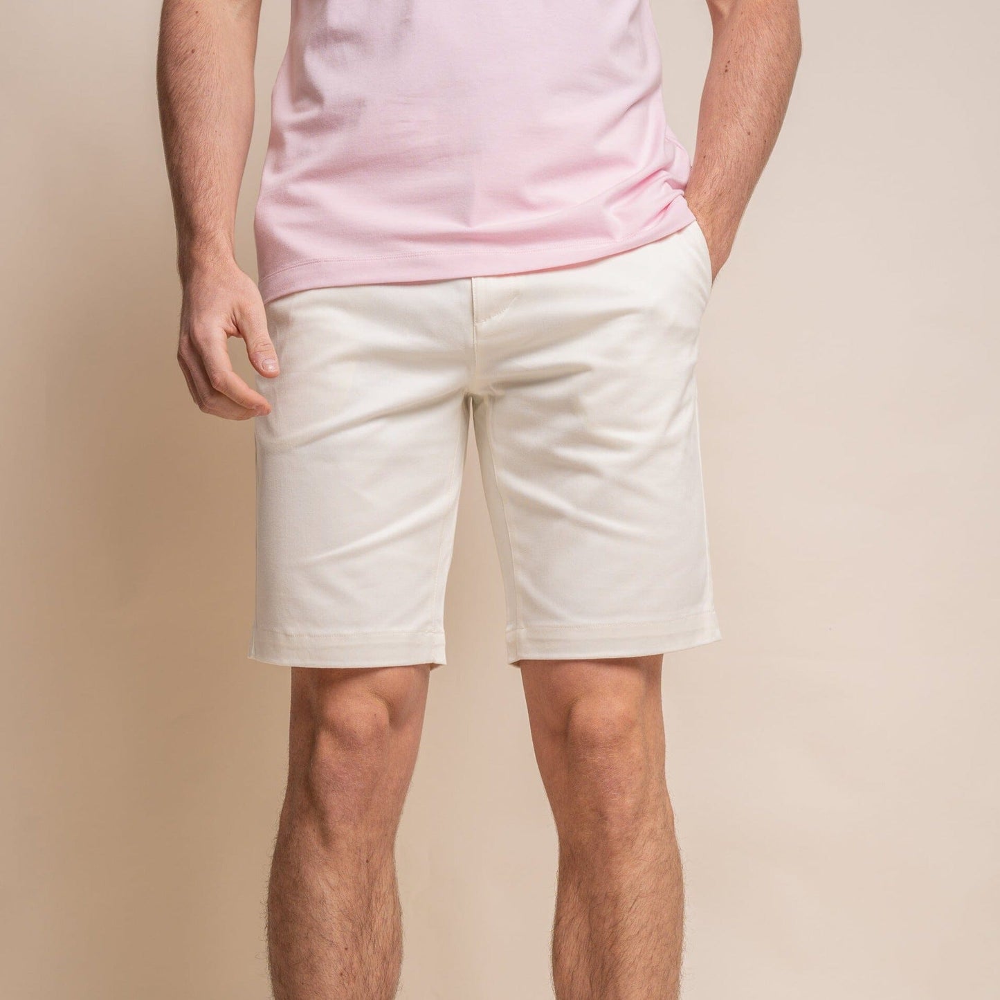 Dakota Ecru Chino Shorts - Shorts - - THREADPEPPER