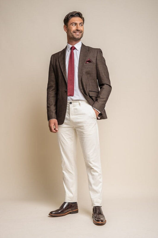 Dakota Ecru Chinos - Chinos - - THREADPEPPER